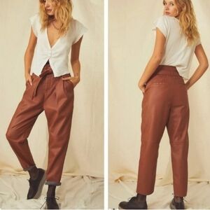 NWT Free People Vegan Leather Nightfall Pants